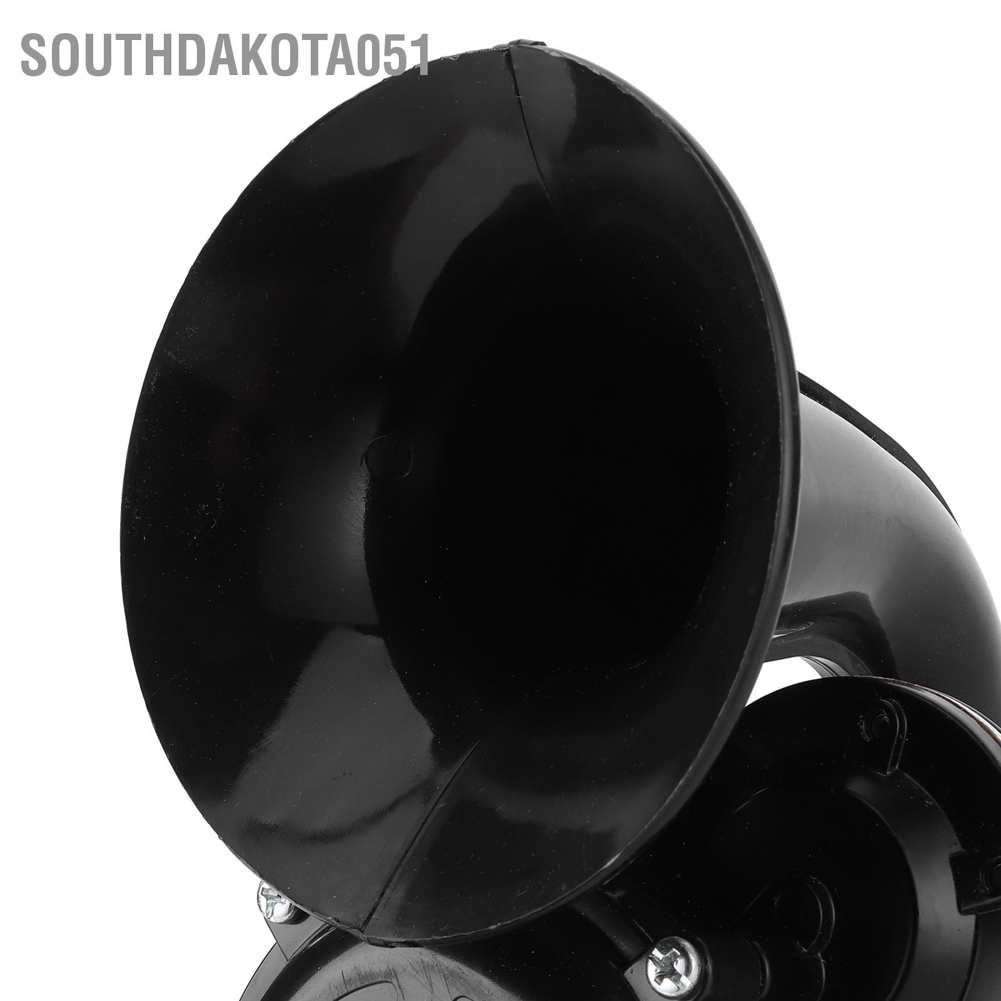 Còi hơi ốc sên điện tử 12V/ 24V 120dB âm thanh lớn màu đen thông dụng dành cho xe hơi xe buýt xe tải xe lửa