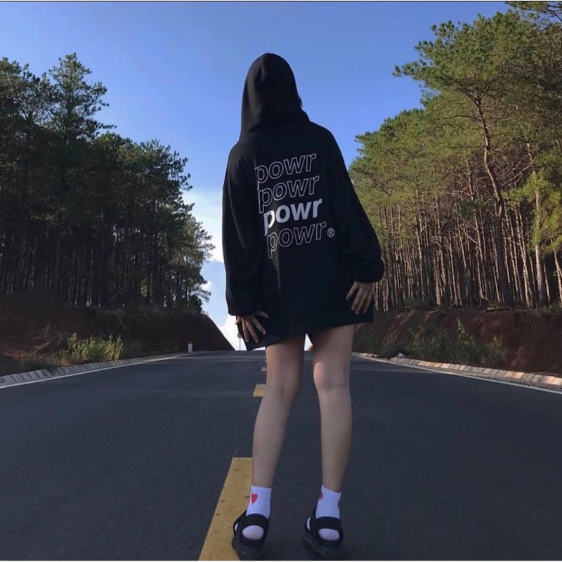 Áo Khoác Nỉ Bông POWR Unisex (Ảnh thật/có sẵn) HARIQUEEN