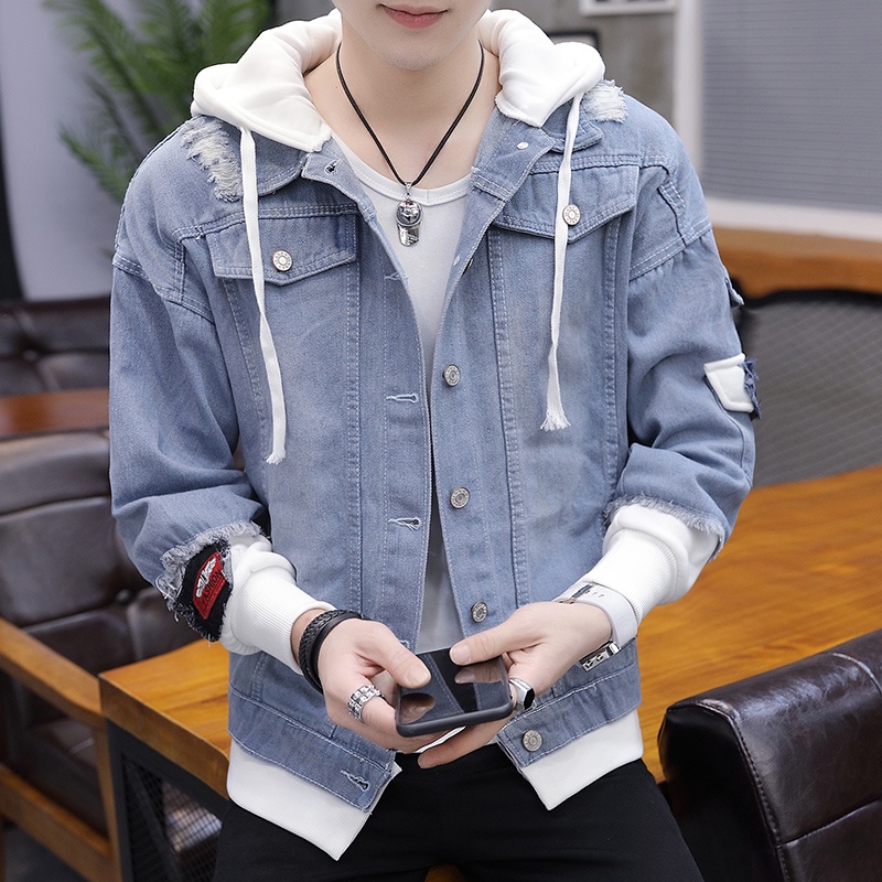 ÁO KHOÁC HOODIE DENIM CỦA HÀN QUỐC