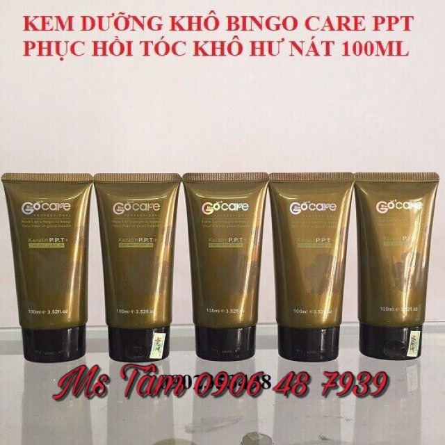 Kem dưỡng khô Bingo Care PPT Colatin Leave-in phục hồi tóc khô hư nát 100ml ( mẫu mới)