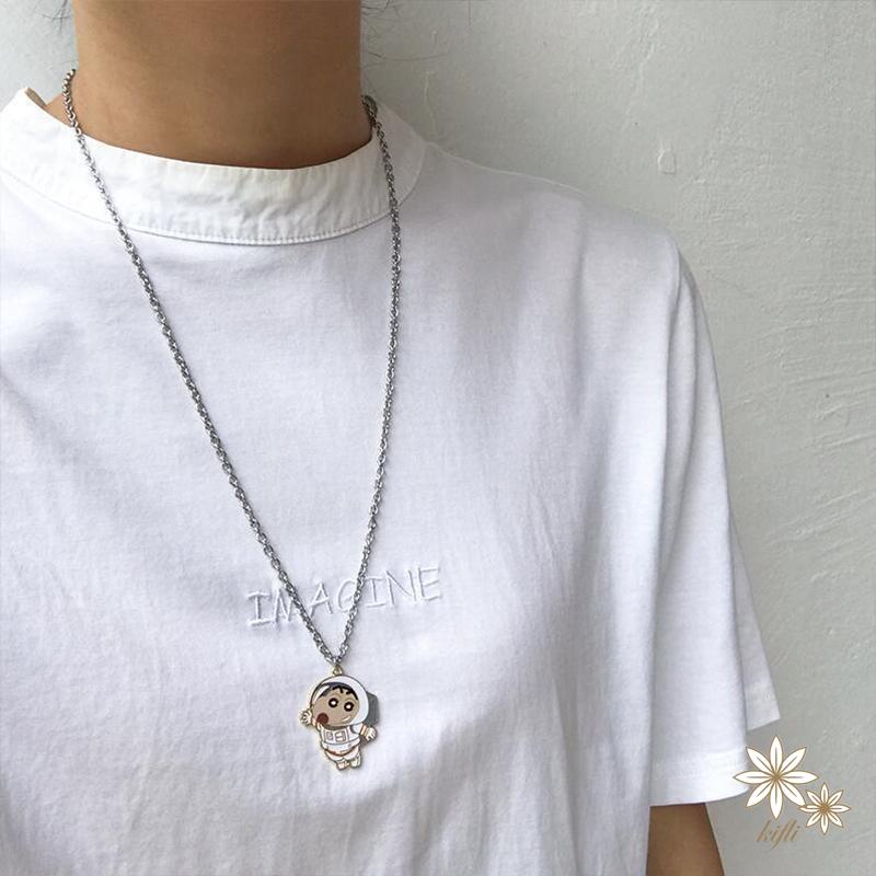 【Kifli】 Vòng cổ Mặt Hợp Kim Hình Động Vật Hoạt Hình Nhỏ Giọt