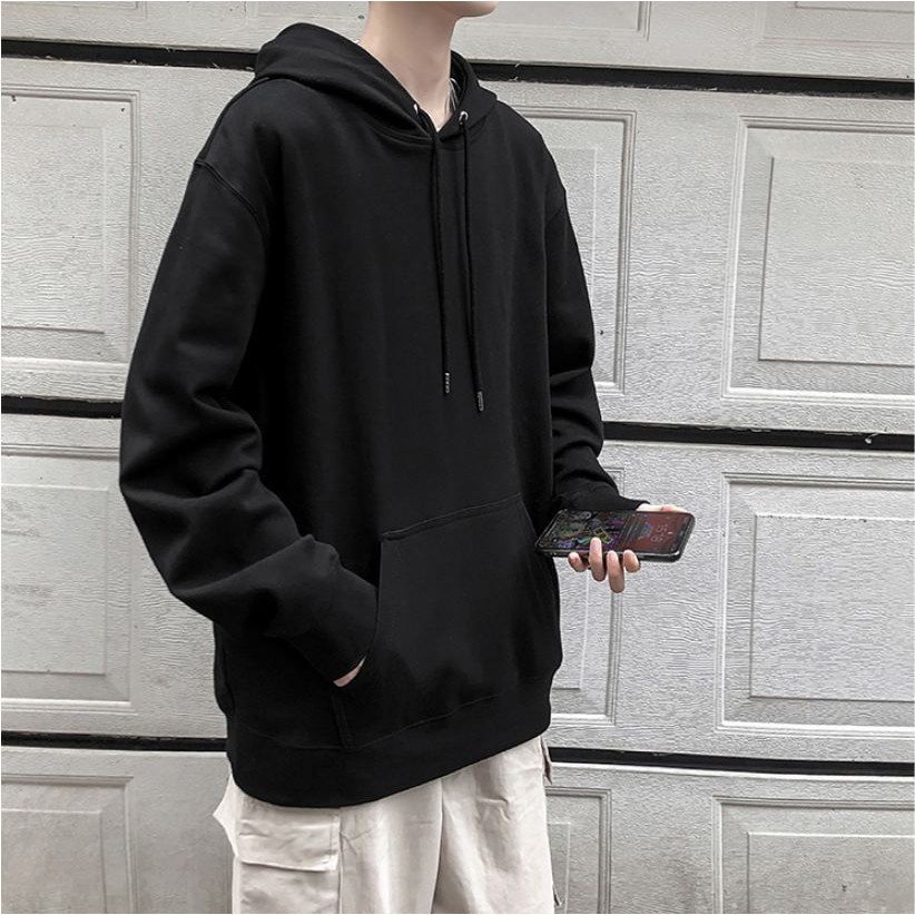 Áo khoác nỉ Hoodie Trơn Nam, Nữ, Trễ vai, Hoodie Basic Unisex Nỉ From Rộng ba màu hot 2021 | BigBuy360 - bigbuy360.vn