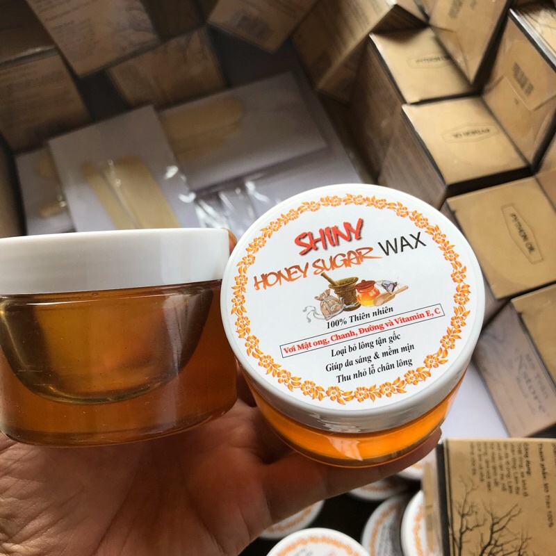 Sáp wax Shiny - triệt lông nách, tay, chân- Tẩy lông Shiny Hộp 250g