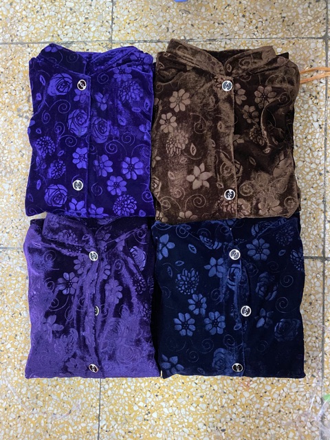 Bộ nhung cổ tàu cho người già