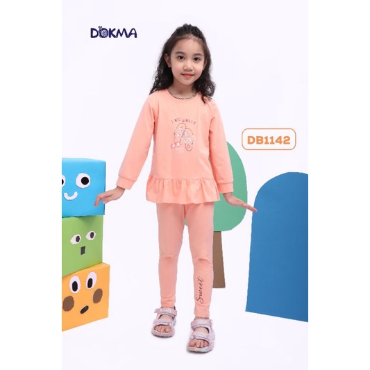 Bộ dài tay bé gái Dokma 3-7Y mã DB1142, DB1813