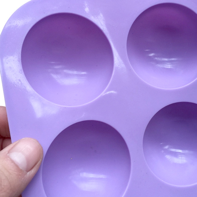 Khuôn Làm Bánh Hình Bán Cầu 3d 6 Lỗ Bằng Silicon