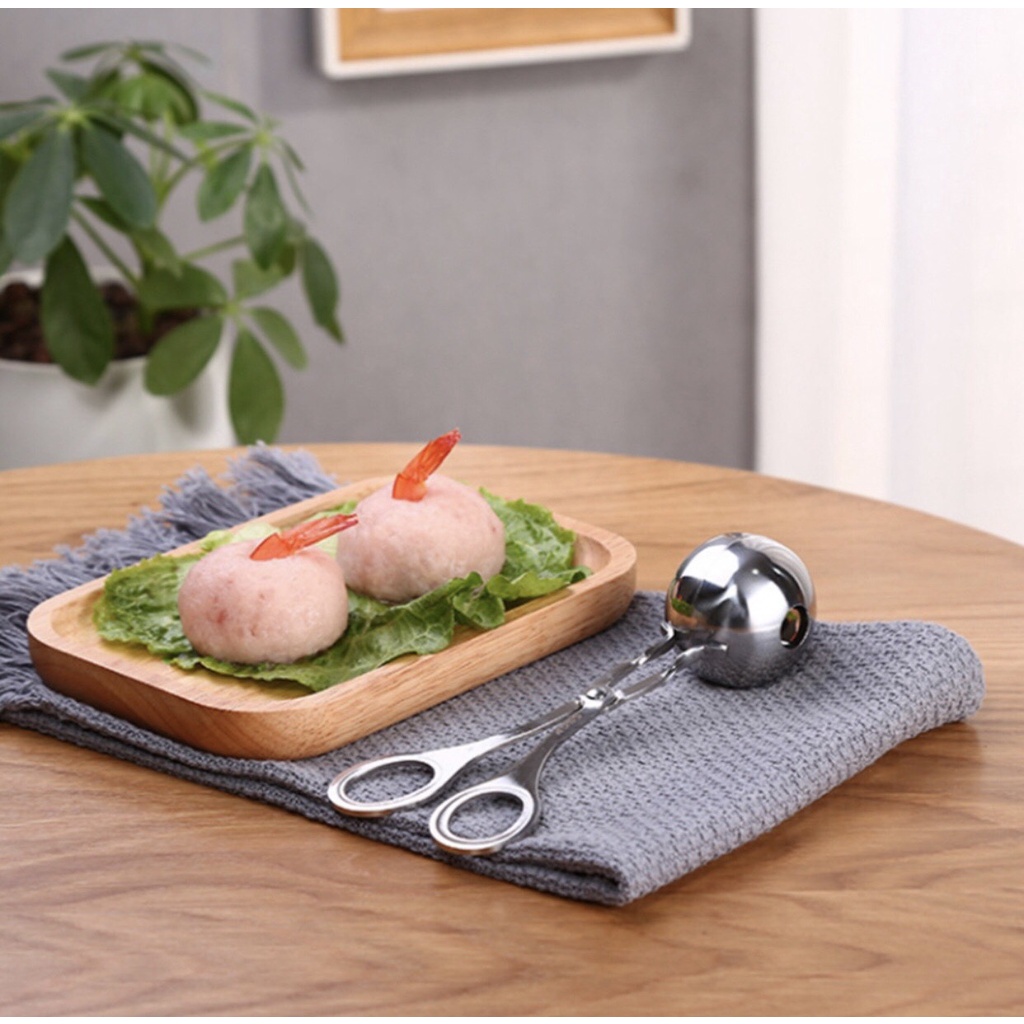 Dụng Cụ Làm Thịt Viên, Cá Viên Chất Liệu Inox 304 Kích Thước 3.5cm Dài 16cm