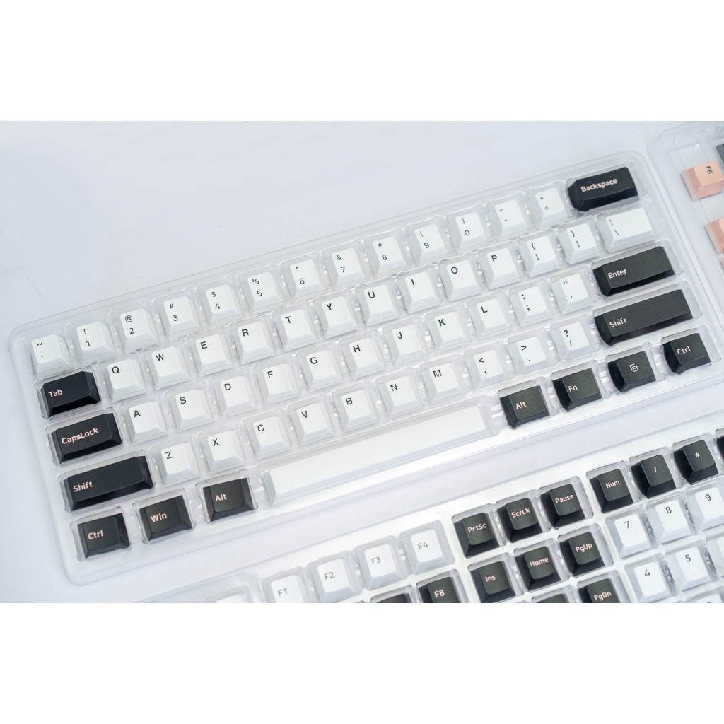 Bộ keycap phím cơ E-Dra EKC7102 - WHITE OLIVIA (PBT Double-Shot/ 160 nút/ Cherry Profile)