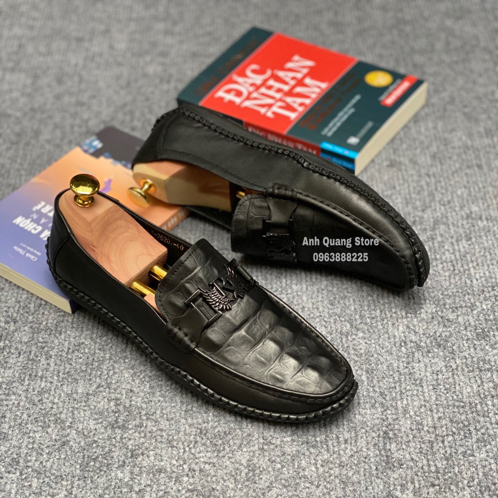 [Xả Hàng Nghỉ Tết]Giày lười nam cao cấp da bò thật đế cao su êm ái phong cách hiện đại Gl868 | BigBuy360 - bigbuy360.vn