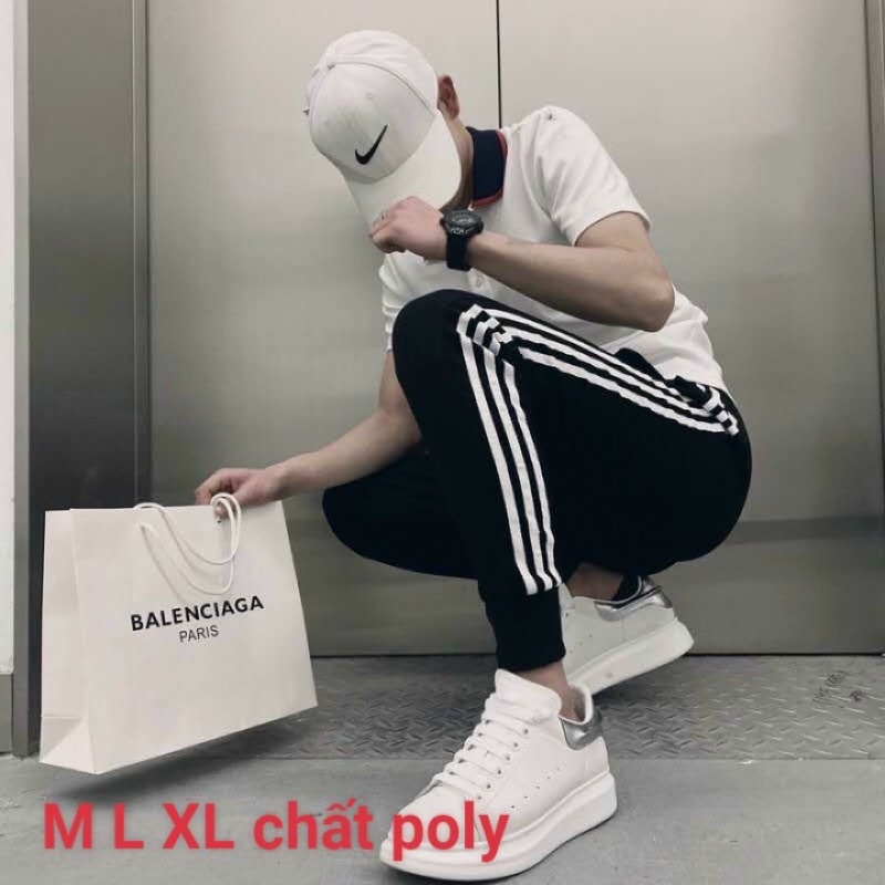 Quần Poly Unisex Dài Ba Sọc KSS214