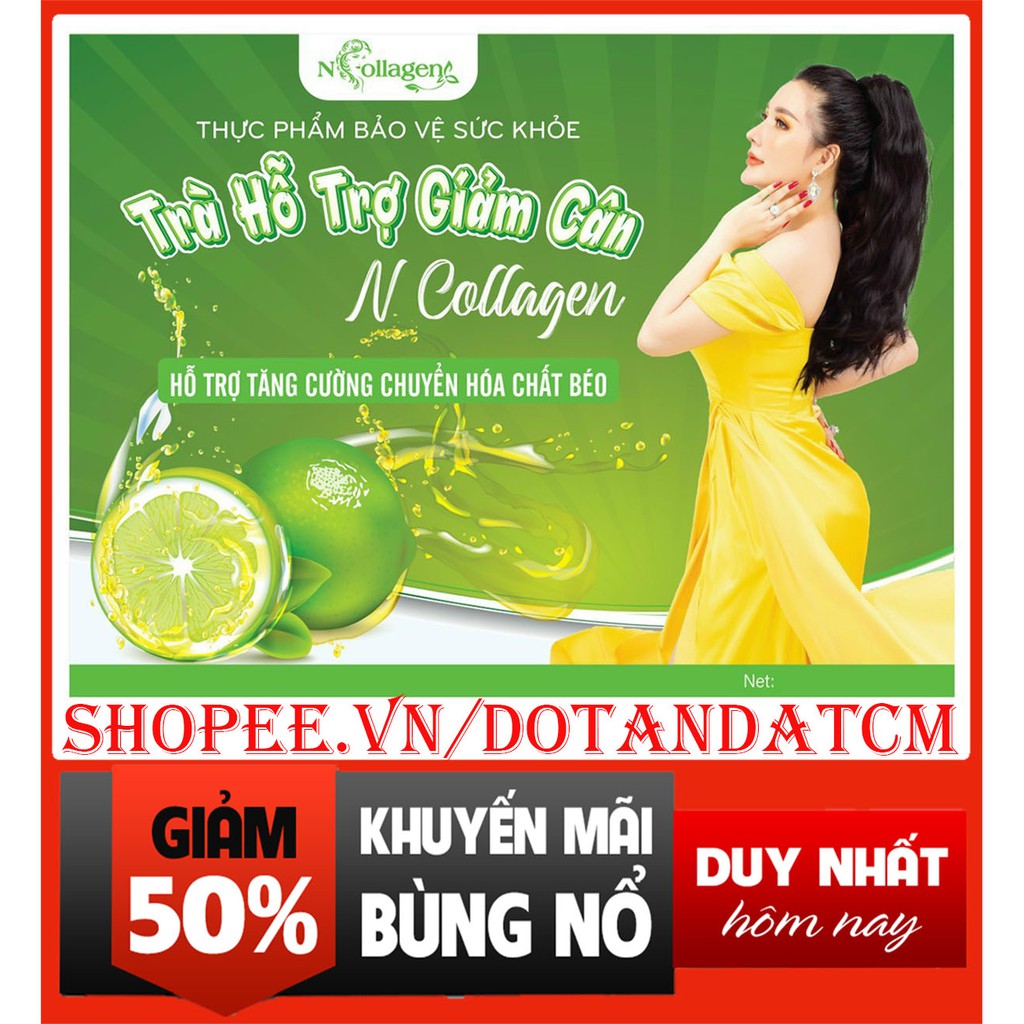 Trà hỗ trợ giảm cân Ncollagen Hân Nguyễn 15 gói - Hỗ trợ tăng cường chuyển hóa chất béo  8938526572805