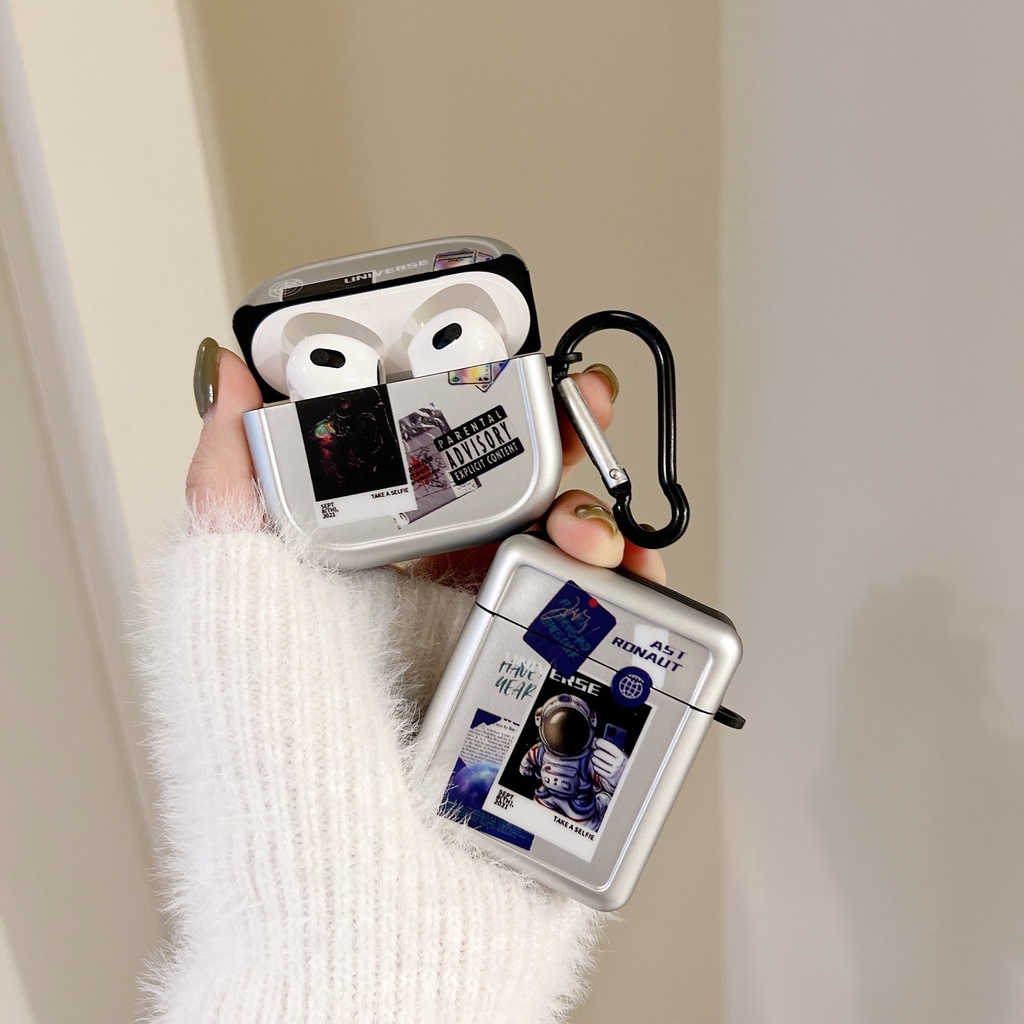 Vỏ Bảo Vệ Hộp Sạc Tai Nghe airpods pro 1 / 2 3rd Generation Hình Phi Hành Gia Độc Đáo Ốp