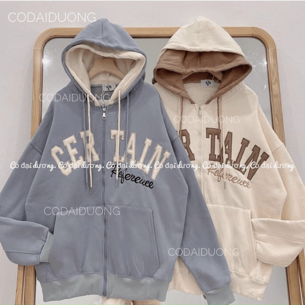 Áo hoodie nam nữ - Áo Khoác Nỉ Thu Đông Unisex kiểu dáng Chữ Nổi CERT AIN from rộng TP [NewUnisex]