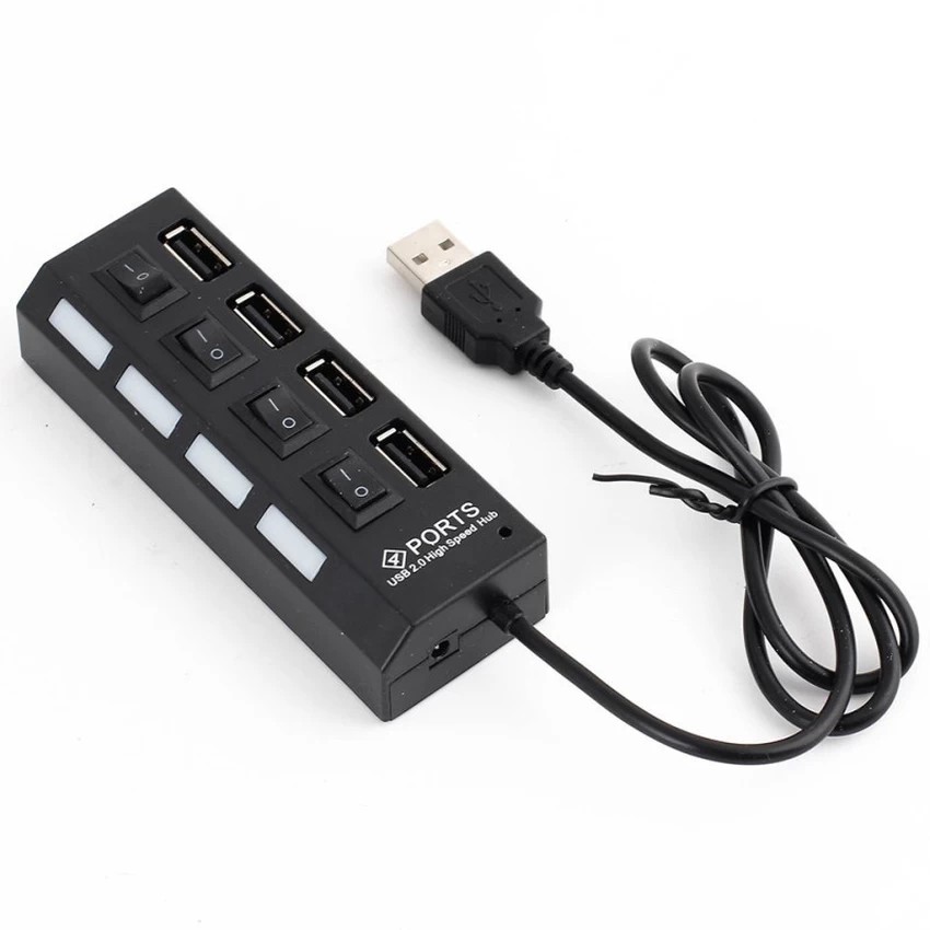 Bộ chia USB 4 cổng có công tắc USB 20 4 Port Super Hub 480Mbps