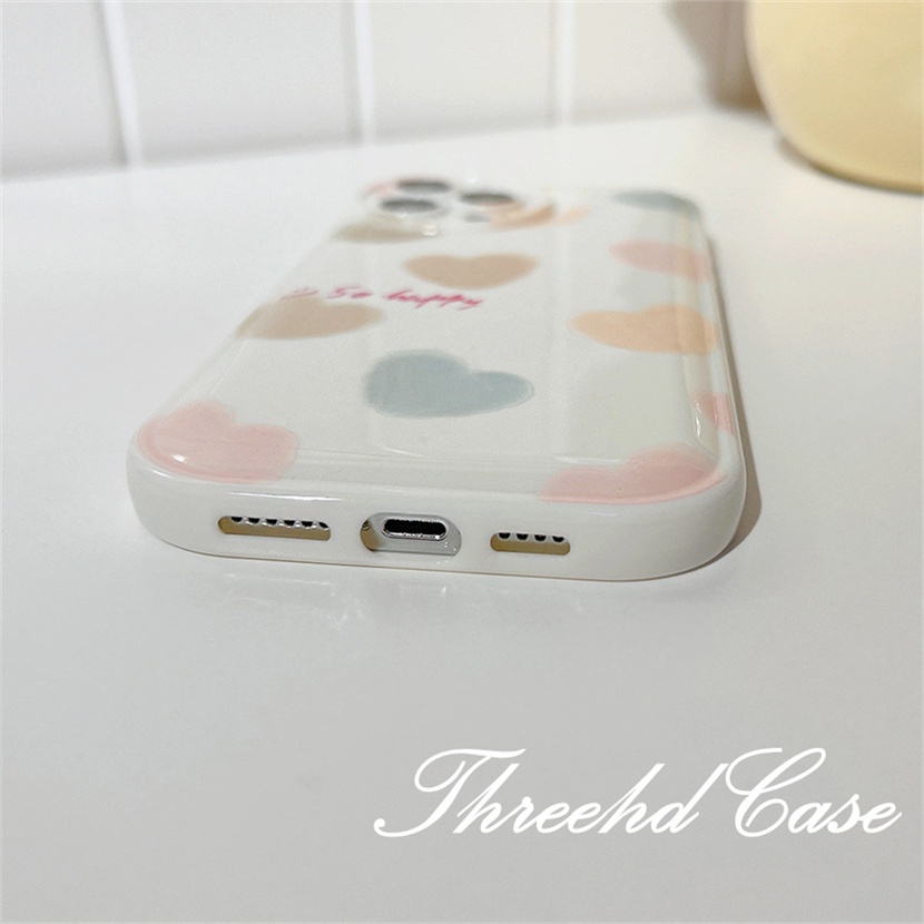 Ốp Điện Thoại TPU Mềm Đệm Khí Chống Rơi In Hình Trái Tim Cho iPhone 14 13 12 11 Pro Max SE 2020 X Xr Xs Max 8 7 6 6s Plus