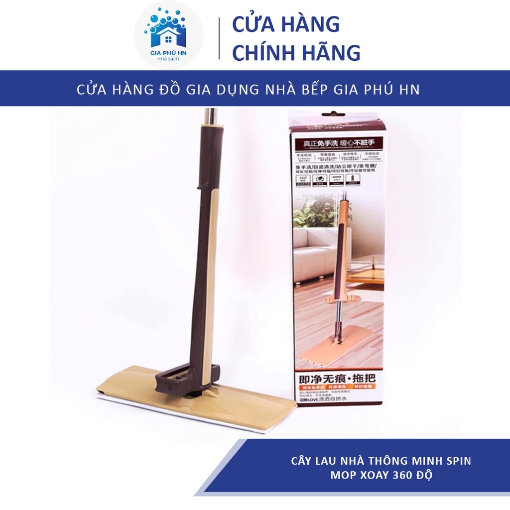 Cây Lau Nhà Tự Vắt Thông Minh Xoay 360 Độ GIÁ TỔNG KHO Cây Lau Nhà Tự Vắt 360 Độ Hình Chữ Nhật Spin Mop