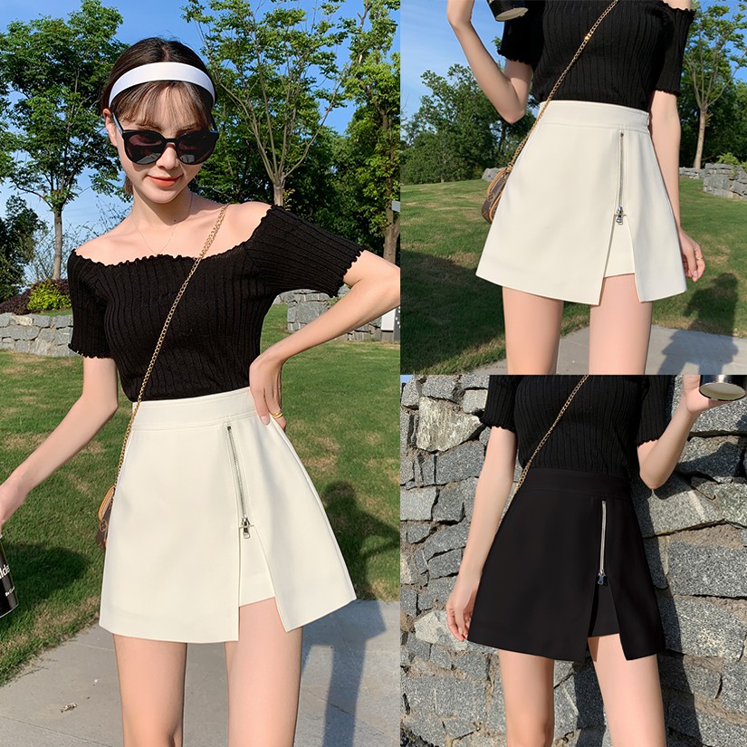 Quần giả váy, quần short nữ cạp cao chất Kaki bền đẹp(40-68kg) QS06