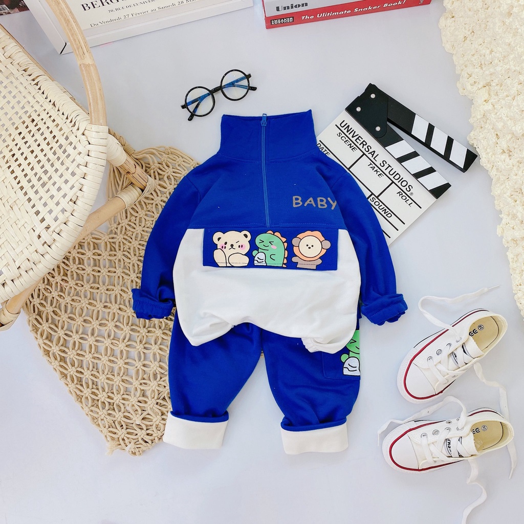 Bộ đồ thu đông dài tay cho bé trai và gái từ 8-18kg