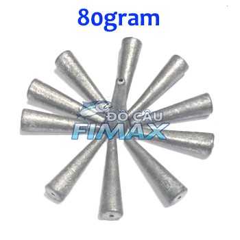 [ĐỦ SIZE] Chì nhọn, chì chạy câu cá 2g - 4g - 7g - 15g - 20g - 25g - 30g - 40g - 50g - 70g - 80g - 100g