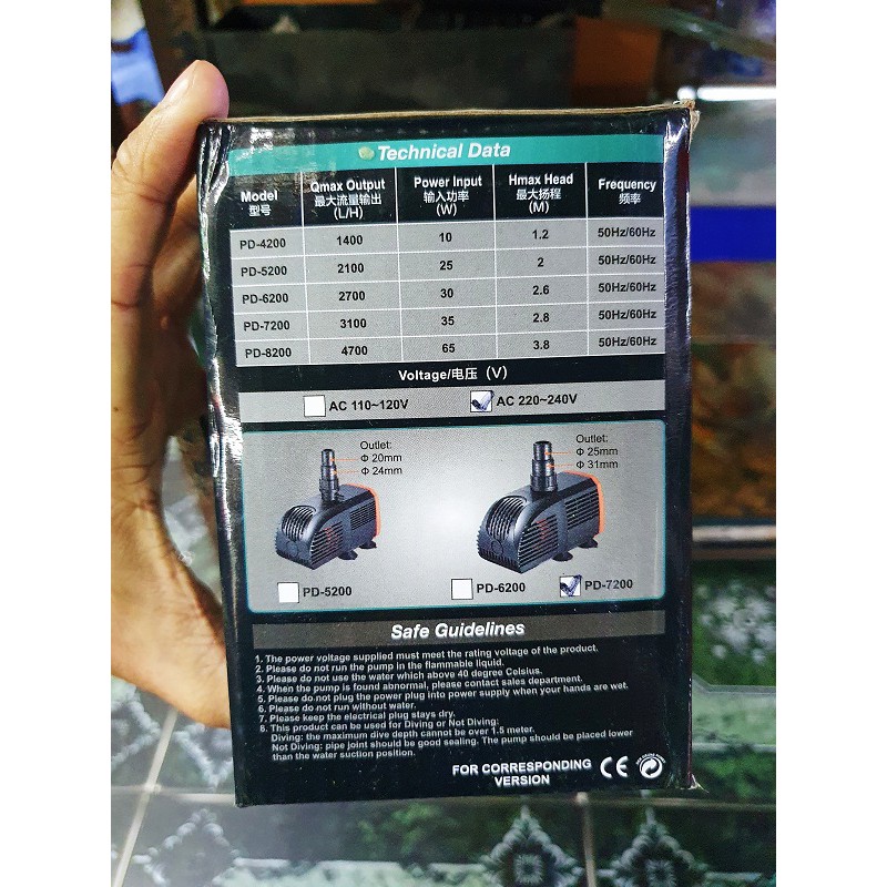 MÁY BƠM LỌC HỒ CÁ MÁY BƠM LỌC HỒ CÁ PERIHA SIÊU ÊM TIẾT KIỆM ĐIỆN PD5200