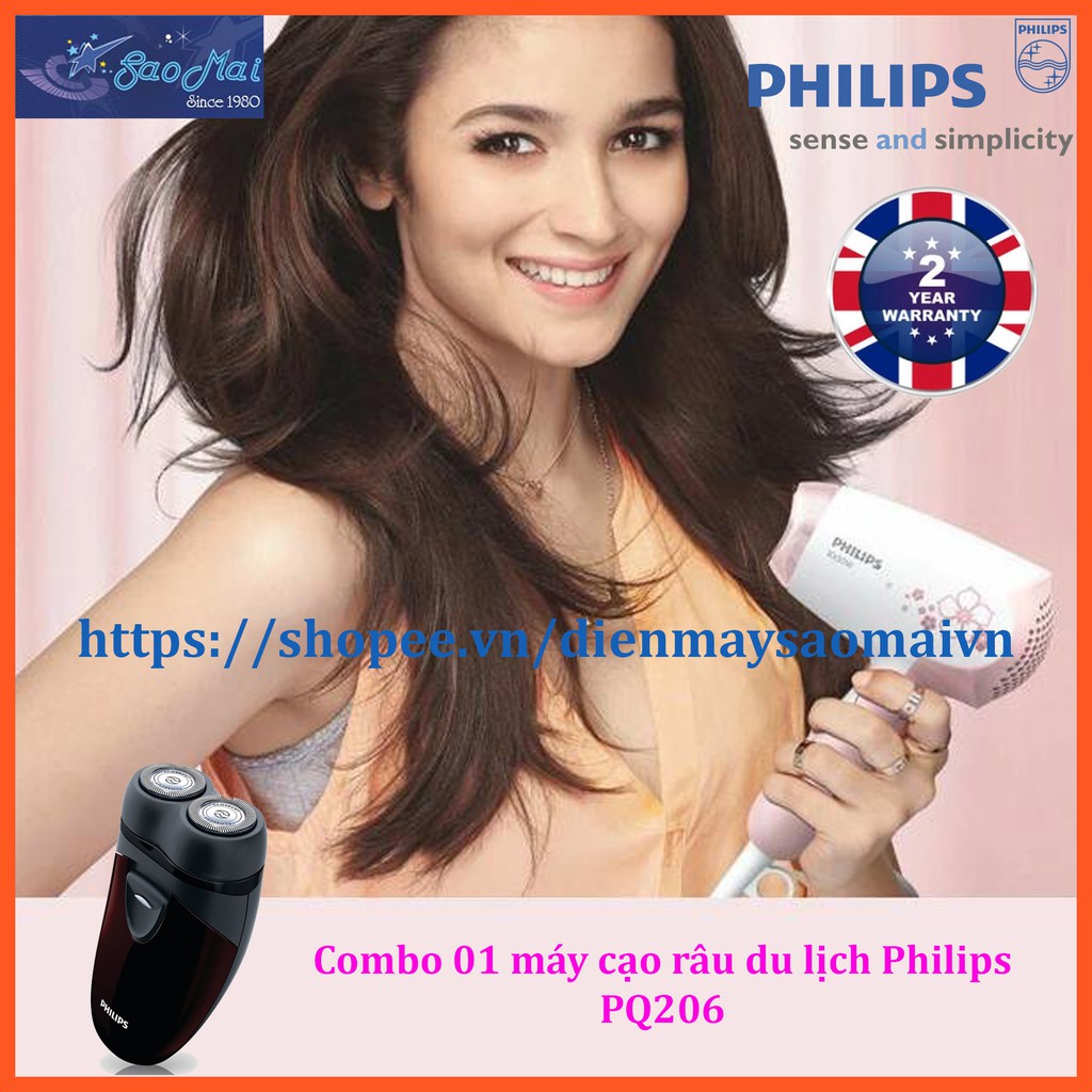 Combo Máy sấy tóc mini Philips HP8108 & Philips PQ206