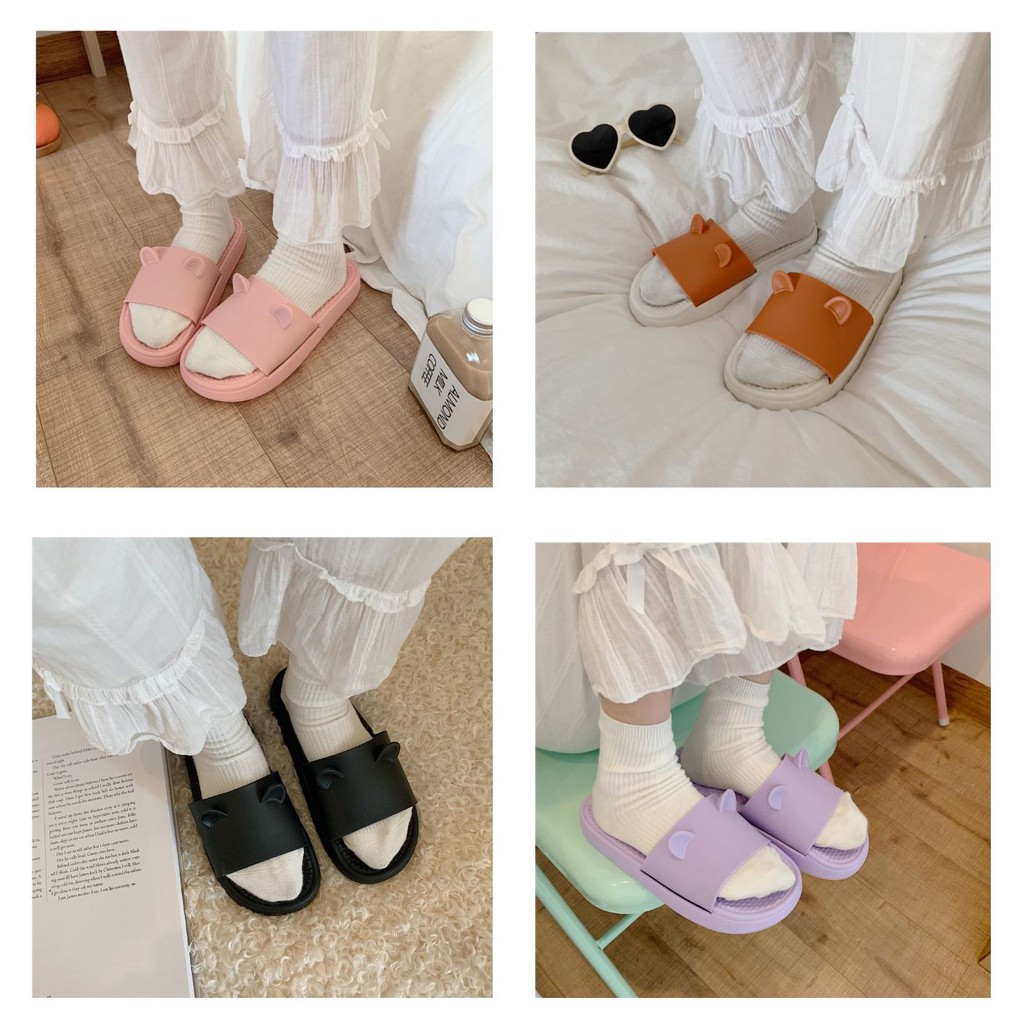 DÉP QUAI NGANG NỮ HÌNH TAI MÈO CUTE ✿ ROSASOONIE