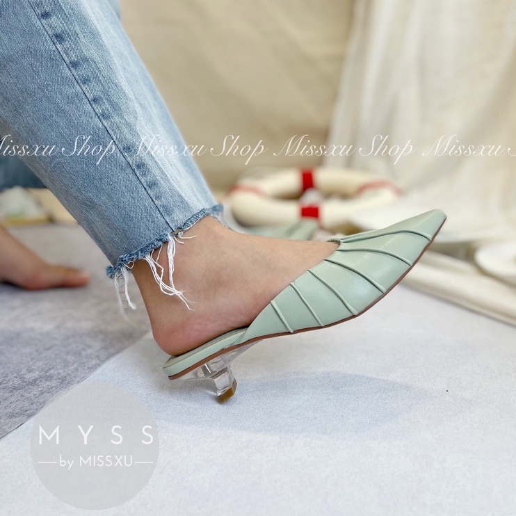 Giày sục nữ mũi nhọn gót nhí 3cm thời trang MYSS - SU100