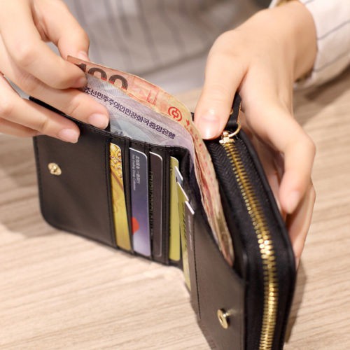 Ví nhỏ đựng tiền xu chất liệu da PU thời trang cho nữ