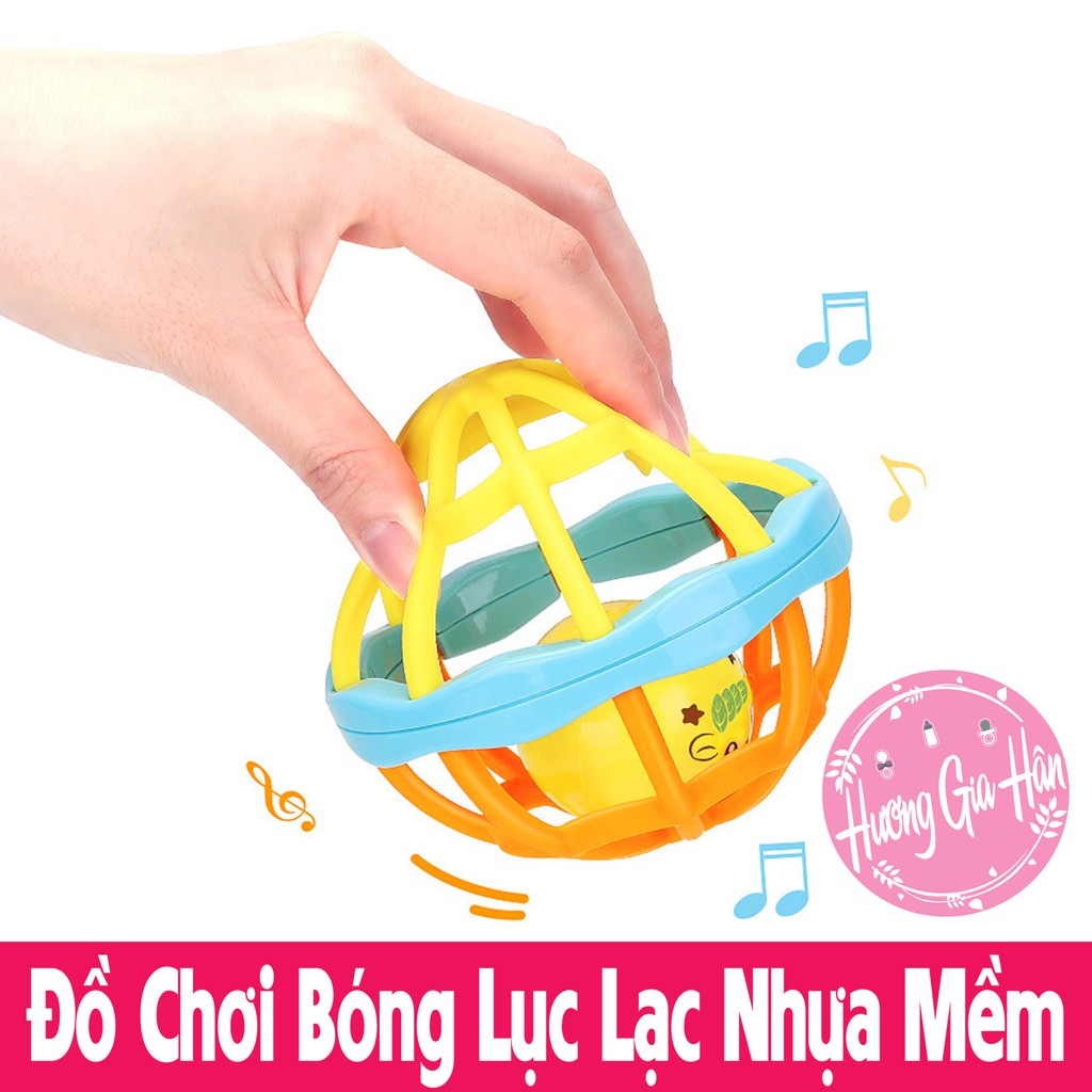 Đồ Chơi Bóng Lục Lạc Nhựa Mềm Dẻo An Toàn Cho Bé Yêu