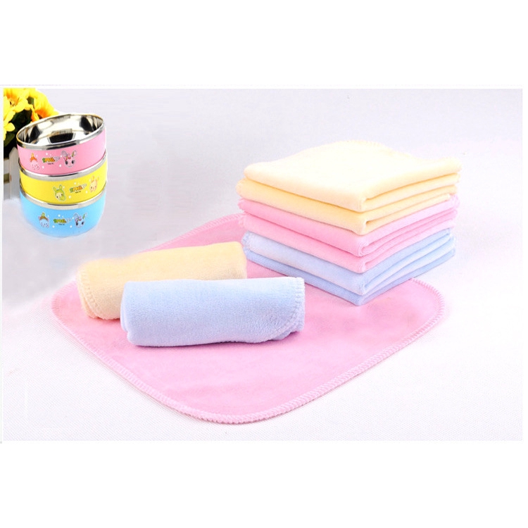 Khăn rửa mặt hình vuông 25x25 cm vải nhung 2 lớp mềm mại tiện lợi