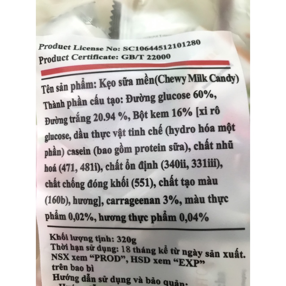 Kẹo Sữa Mềm Dẻo My Chewy Hương Trái Cây Hỗn Hợp Milk Candy (Gói 320g)