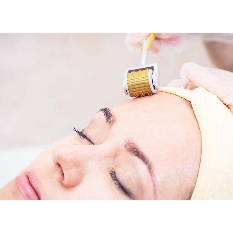 Kim lăn ZGTS Lăn Kim Tay Vàng Tế Bào Gốc Sẹo Rỗ Thâm Tại Nhà Cho Spa đưa dưỡng chất vào da