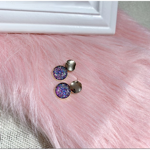 Bông tai Bạc 925 Phong Cách Hàn Quốc - HOA TAI ĐÍNH ĐÁ PHA LÊ LẤP LÁNH ( Cao Cấp )- ẢNH CHỤP THẬT