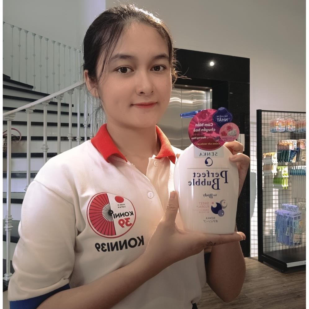 Sữa tắm dưỡng ẩm Senka Perfect 500mlCHÍNH HÃNG  ngăn cơ thể khỏi mùi khó chịu, lưu lại hương hoa trên làn da cả ngày