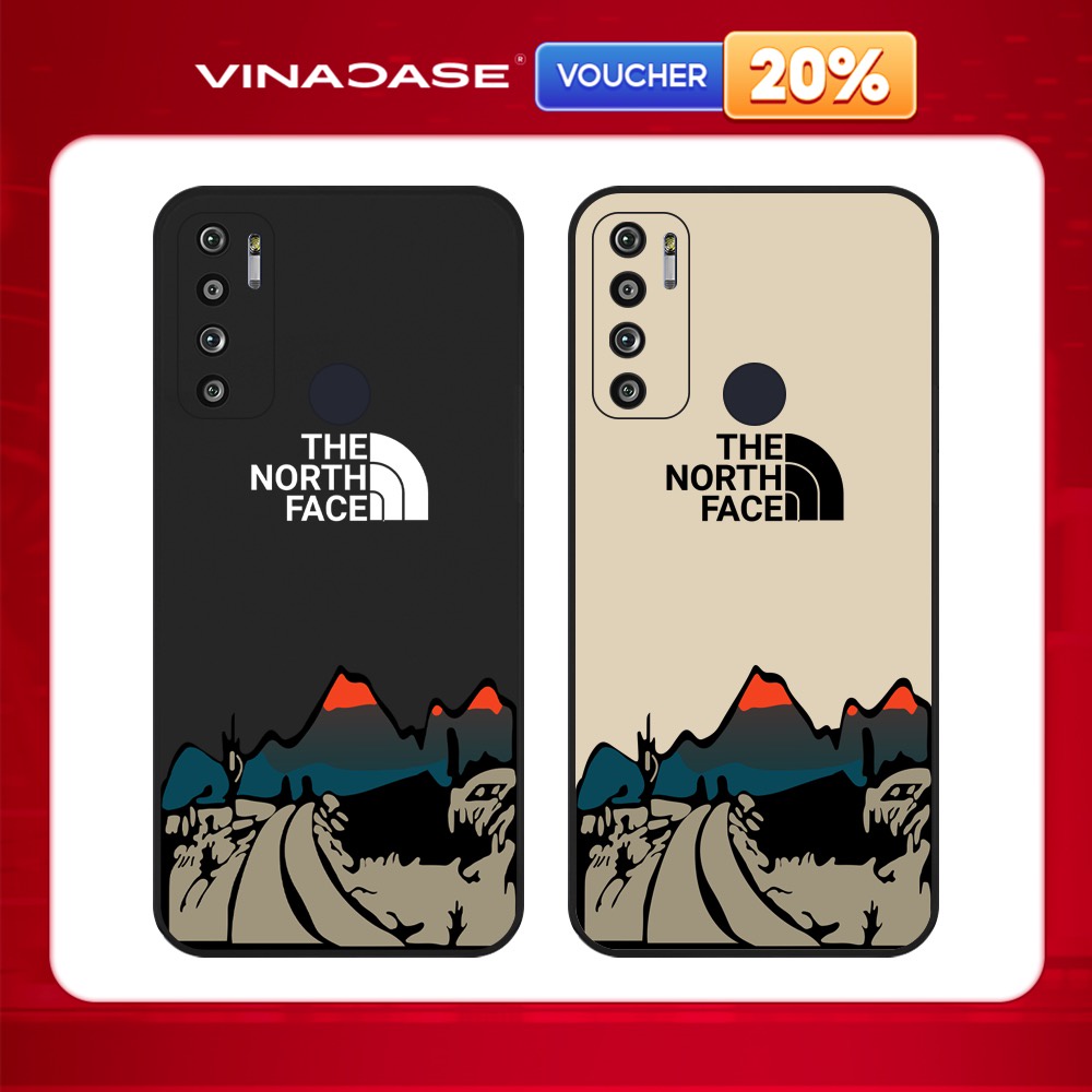 Ốp Lưng Vina Case Vsmart Joy 3/Joy 4/Star 3/Aris/....Dẻo Đen In Hình The North Face