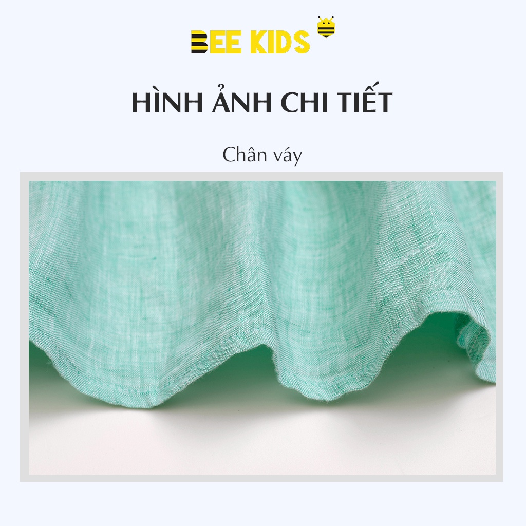 Váy Bé Gái Mùa Hè Dáng Xòe Cổ Bèo, Chất Cotton Thô Mềm Mịn BeeKids (2-10 Tuổi ) 7DC01653LT