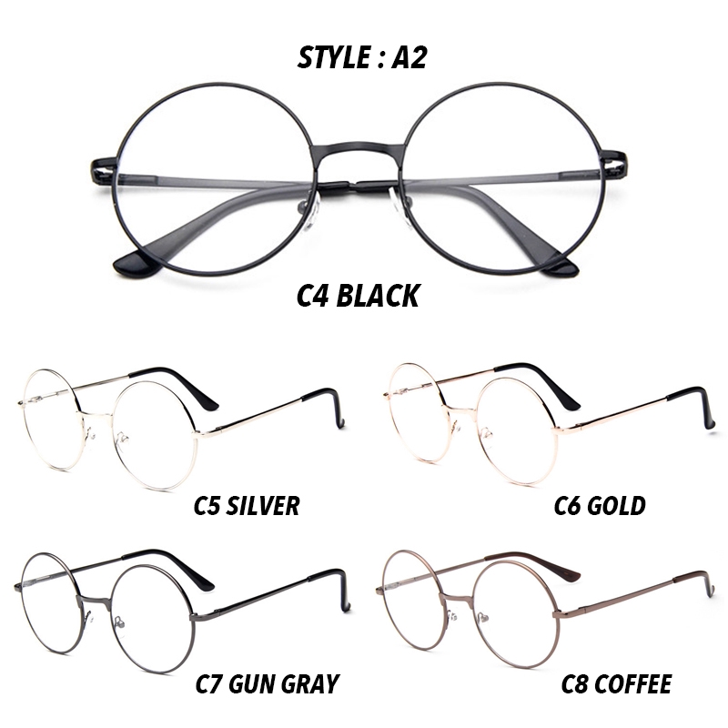 Mắt Kính Gọng Tròn Phong Cách Retro Cho Nam Và Nữ