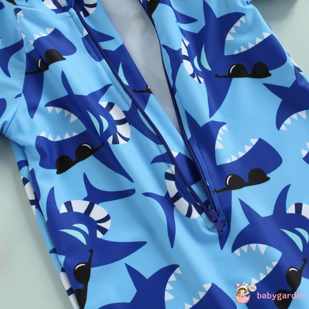 Bộ Đồ Bơi Liền Thân Ngắn Tay Chống Nắng In Hoạt Hình Dành Cho Bé Trai 6 Tháng Tuổi