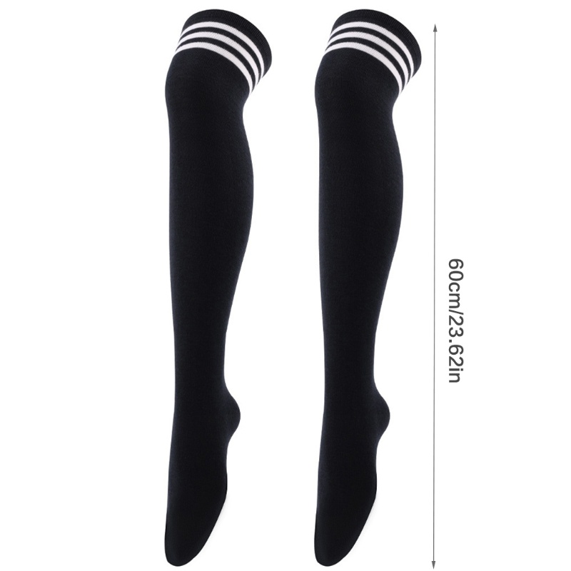 Vớ cao qua gối kẻ sọc ba sọc siêu dài giữ ấm chân khiêu vũ nhảy múa dành cho nữ