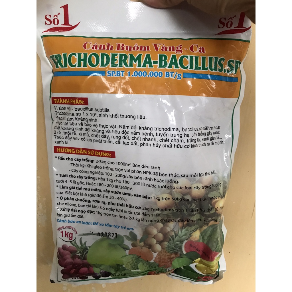 Chế phẩm sinh học Trichoderma 1kg - chuyên ủ phân chuồng, phân hữu cơ, hạn chế nấm đất