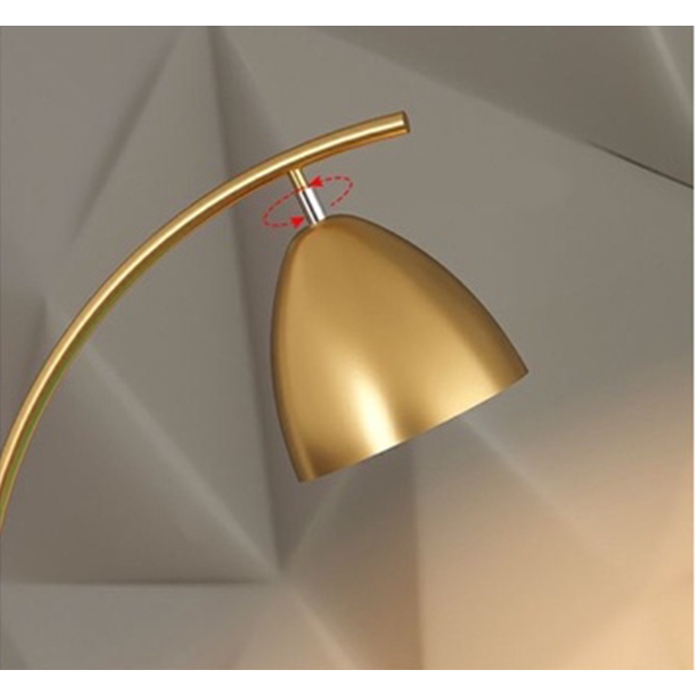 Đèn cây đứng chao đồng hình cái ly đế đá bàn đá cao cấp