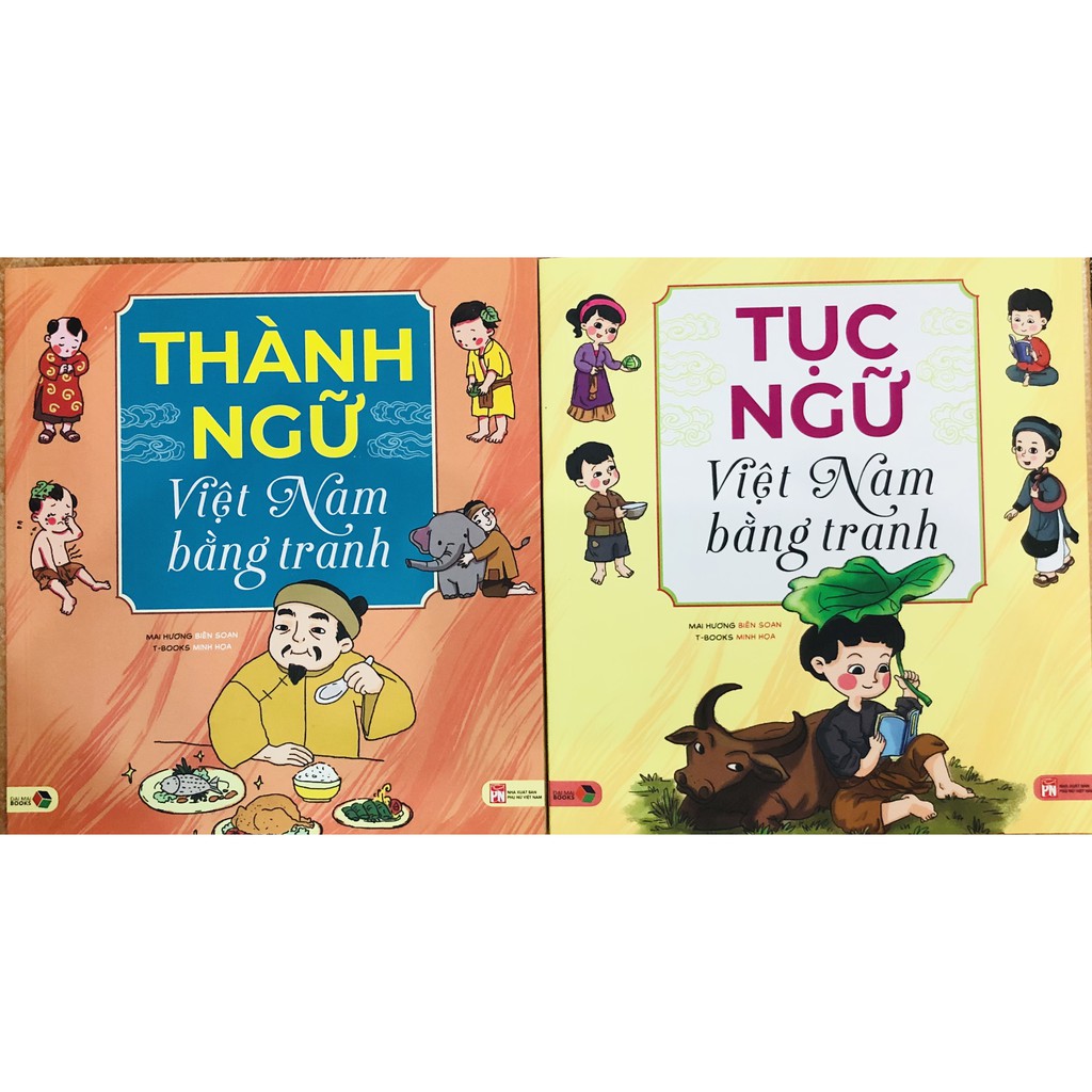 Sách - Combo 2 Cuốn Tục Ngữ Việt Nam Bằng Tranh + Thành Ngữ Việt Nam Bằng Tranh