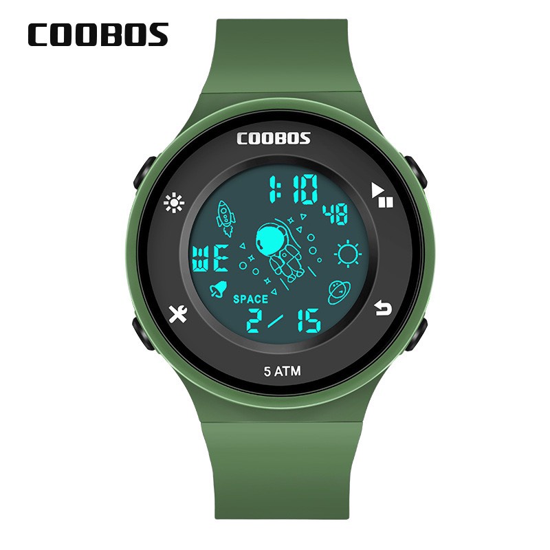 Đồng hồ trẻ em chống thấm nước dạ quang Cooboss 0995 bơi 50 mét ( Phiên bản đặc biệt Không Gian )