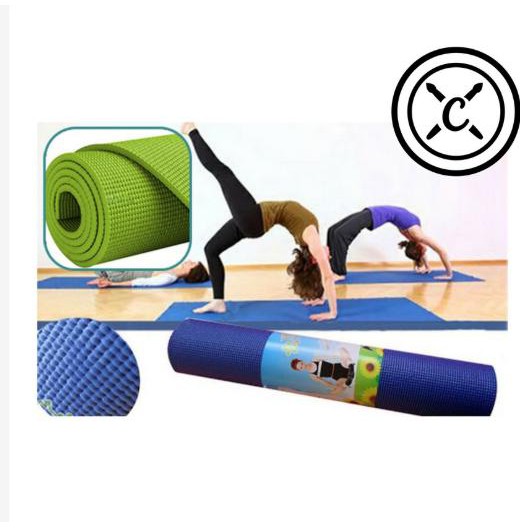 Thảm tập Gym &amp; Yoga có hoa văn kích thước 1m75 x 61cm x 5mm (Có túi đựng kèm)