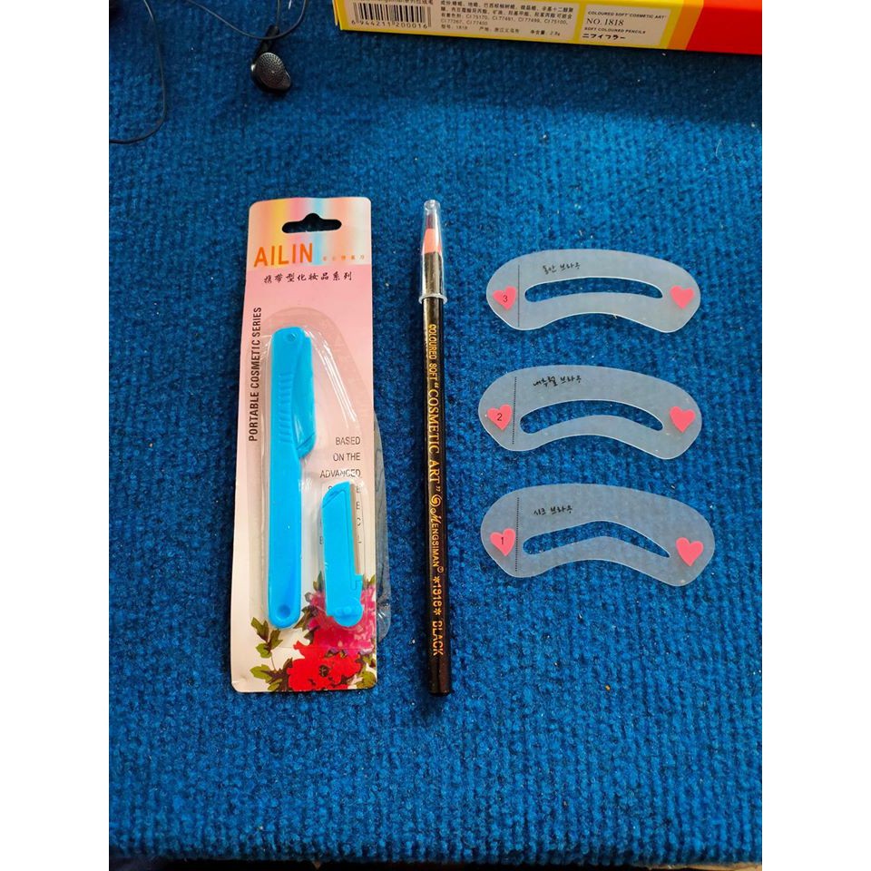Combo chì xé kẻ mày + khuôn + dao