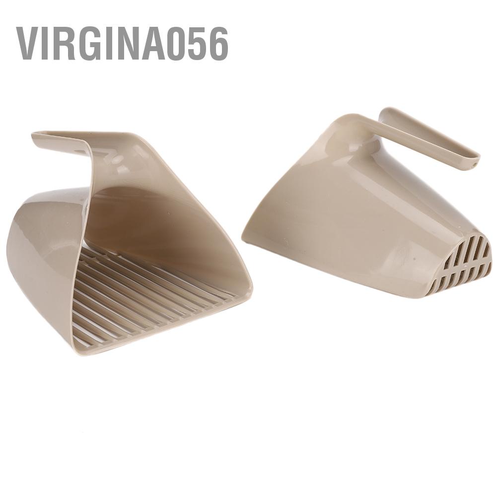 Virgina056 2 cái / Đặt Hộp cho mèo Xẻng Dụng cụ làm sạch Nhà vệ sinh Cái xẻng nhựa với Xử lý