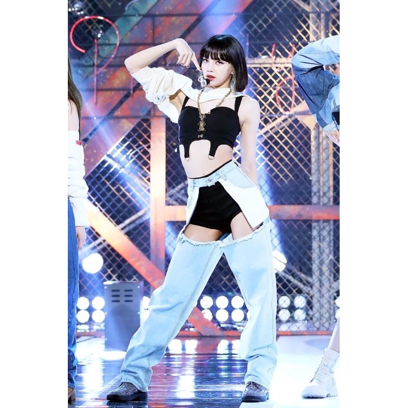 Áo dây bản to giống LISA BLACKPINK mặc được 2 kiểu