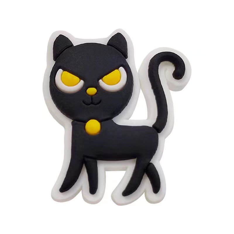 CROCS Guốc Gài Khóa Hình Giày Da Bò Bí Ngô Halloween