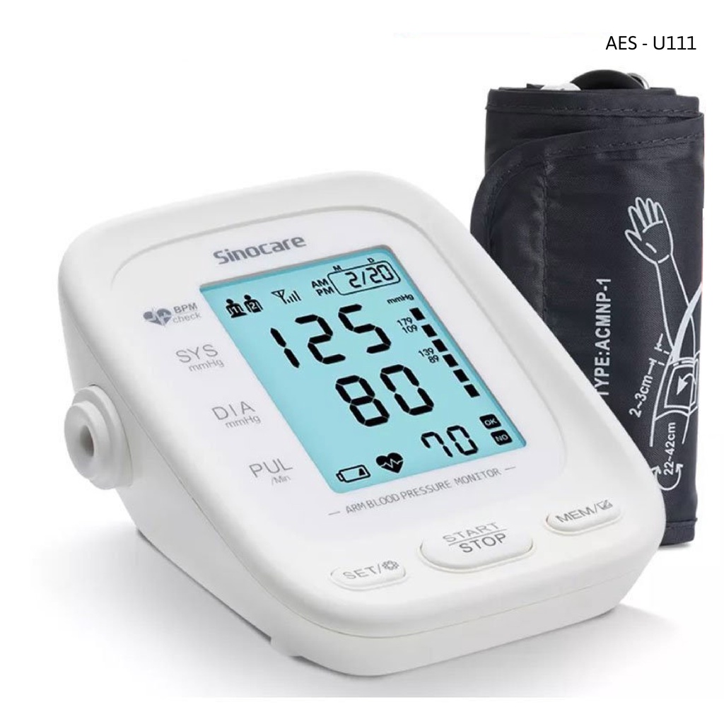 Máy đo huyết áp Sinocare AES - U111 nhanh, chính xác, nhập khẩu chính hãng Đức