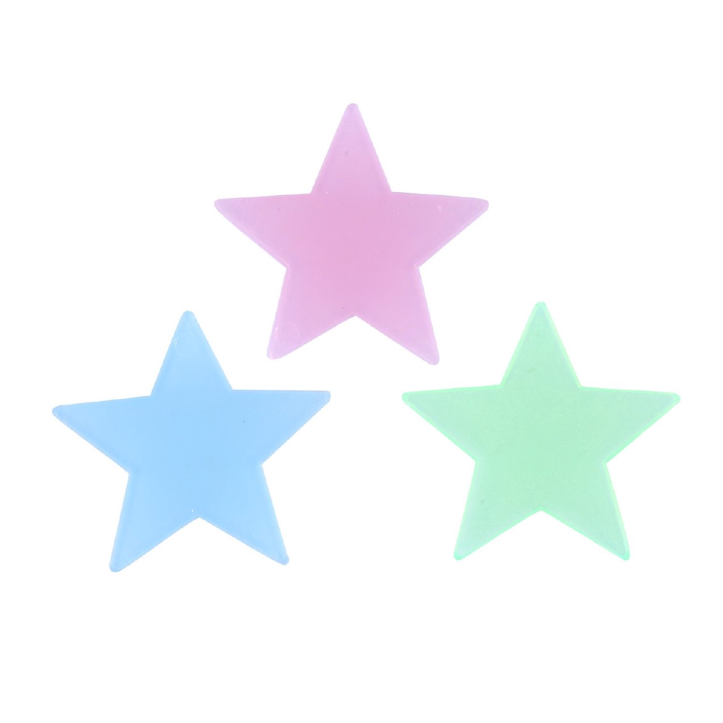 0 ^ 0 ^ 100pcs / Bag 3d Star Glow In The Dark Luminous Stickers